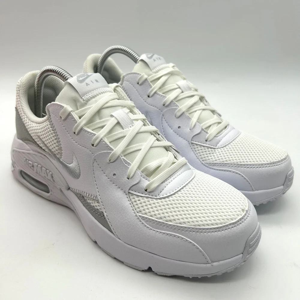 Nike Air‎ Max Excee Shoes Womens 10 White Metallic Platinum Running Sneakers